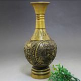  Lọ Hoa Đồng Vàng Chạm Rồng LHMEVN-9122 
