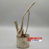 Bình hút thuốc nước cổ trắng đồng pha bạc LHMECN-9126 
