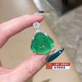  Dây chuyền Phật Di Lặc ngọc xanh LHSTCN-9118 