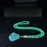  Mặt dây chuyền ngọc bích Phật Di Lặc LHSTCN-9124 