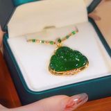  Mặt Dây chuyền ngọc bích tự nhiên LHSTCN-9126 