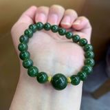  Vòng Ngọc Bích 8mm Xanh Rêu Cổ LHSTCN-9152 