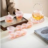  Bộ ấm chén trà hoa sen hồng cao cấp LHSTVN-9049 