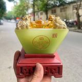  Bát tụ bảo đá ngọc serpentine LHSTVN-9073 