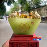  Bát tụ bảo đá ngọc serpentine LHSTVN-9073 