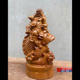 Tượng Di Lặc cưỡi cá chép LHWO-0006VN 