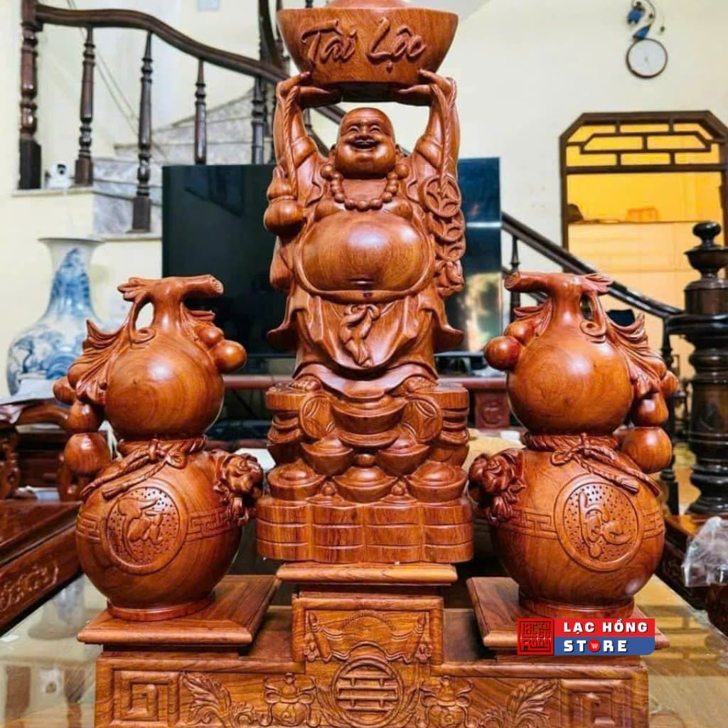  [Combo 3] Tượng Di Lặc và hồ lô phong thuỷ LHWO-0012VN 