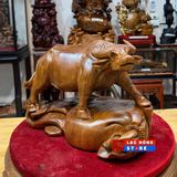  Tượng gỗ Trâu đứng bao tiền LHWOVN-9056 