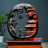  Nhất Tâm Bái Phật gỗ Trắc đỏ đen  LHWOVN-9064 