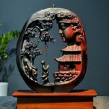  Nhất Tâm Bái Phật gỗ Trắc đỏ đen  LHWOVN-9064 