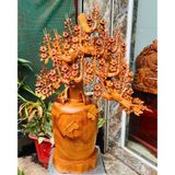  Bình hoa mai gỗ hương ta trang trí LHWOVN-9073 