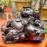  Tượng Tổng Cóc Gỗ Trắc Liền Khố LHWOVN-9077 