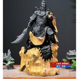  Tượng gỗ Quan công cầm ấn LHWOVN-9083 