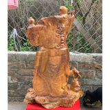  Tượng Di lặc tam phúc Gỗ cẩm liền khối LHWOVN-9094 