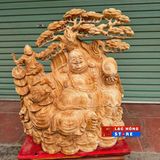  Cụ di lặc ngồi tùng ngọc am đỏ LHWOVN-9095 