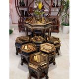  BỘ ĐÔN LỤC LĂNG GỖ MUN HOA LHWOVN-9100 