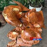  Tam ngư vờn ngọc Gỗ hương ta LHWOVN-9102 