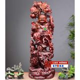  Di lạc vác cành đào gỗ tử đàn LHWOVN-9139 