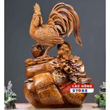  Gà Nhất kê kim tiền tài lộc Gỗ Nu Ngọc Am đỏ LHWOVN-9143 
