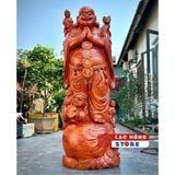  Tác phẩm Di Lặc Chúc Phúc gỗ hương đỏ LHWOVN-9150 