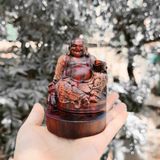  Di lặc ngồi bị gỗ trắc đỏ đen LHWOVN-9152 