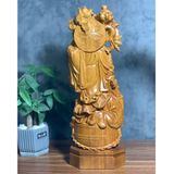  Di Lặc Ngũ Phúc Gánh Đào Gỗ Bách Xanh LHWOVN-9155 