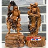  Cặp tế công, đạt ma gỗ bách xanh  LHWOVN-9160 