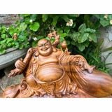  Cụ di lặc kéo bao tiền gỗ bách xanh LHWOVN-9162 