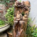  Tác phẩm cụ thần trà gỗ bách xanh LHWOVN-9166 