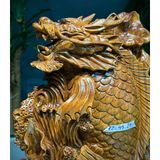  Tượng Cá Chép Hoá Rồng gỗ ngọc am LHWOVN-9170 