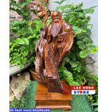  Tác phẩm Cụ Thọ gỗ bách xanh LHWOVN-9177 