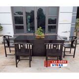  Bộ Bàn Trà Gỗ Treo Phun Màu Đen Sang Trọng LHWOVN-9178 