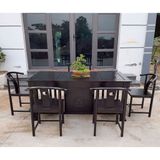  Bộ Bàn Trà Gỗ Treo Phun Màu Đen Sang Trọng LHWOVN-9178 