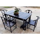  Bộ Bàn Trà Gỗ Treo Phun Màu Đen Sang Trọng LHWOVN-9178 
