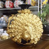  Bình hút lộc gốm sứ Bát Tràng Công đào dát vàng LHCEVN-9007 