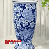  Bình gốm dáng Ly họa tiết hoa LHCEVN-9009 