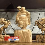  Bộ 3 bức tượng gỗ Ngọc am nguyên khối  LHWOVN-9006 
