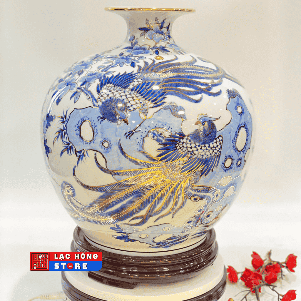  Bình gốm vẽ vàng Cao cấp LHCEVN-0532 