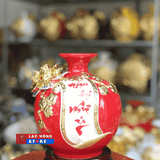  Bình gốm vạn sự như ý dát vàng LHCEVN-0503 