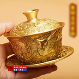  BÁT TRÀ ĐỒNG CHẠM NỔI RỒNG PHƯỢNG LHMECN-0034 