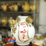  Bình gốm vạn sự như ý dát vàng LHCEVN-0503 