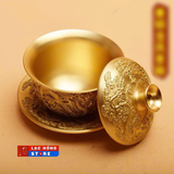  BÁT TRÀ ĐỒNG CHẠM NỔI RỒNG PHƯỢNG LHMECN-0034 