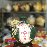  Bình gốm vạn sự như ý dát vàng LHCEVN-0503 