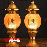  Cặp Đèn hoa sen thủy tinh trang trí bàn thờ LHMEVN-9011 