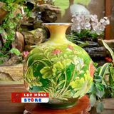  Bình hút lộc gốm Bát Tràng hoạt tiết Hoa Sen LHCEVN-9016 