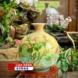  Bình hút lộc Bát Tràng họa tiết cá chép LHCEVN-9018 