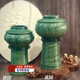  Bình trống đồng khắc nổi LHCEVN-9023 