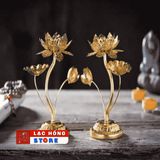  Đế nến hoa sen mà vàng LHMEVN-9012 
