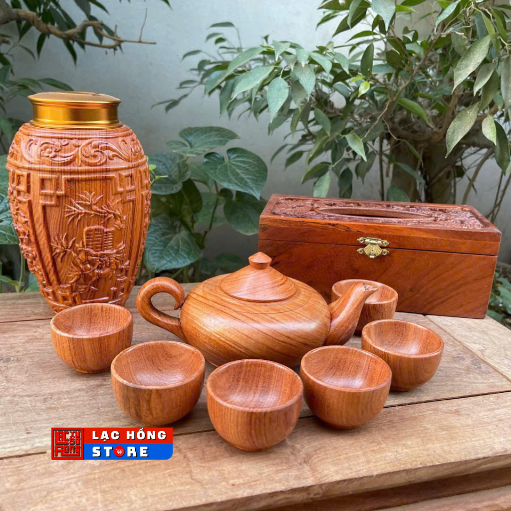  bộ ấm trà gỗ LHWOCN-0028 