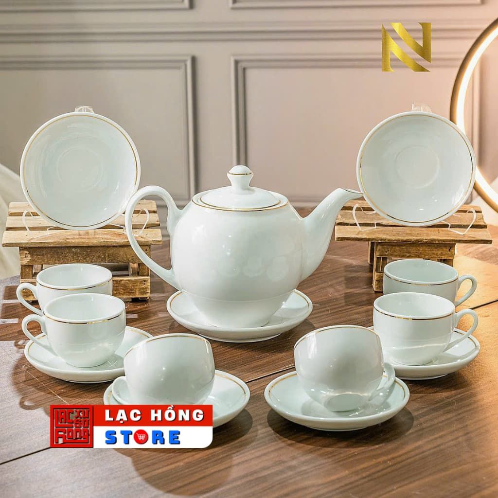  [Ấm chén in logo] Bộ ấm chén cao cấp dáng Minh Long LHCEVN-0594 